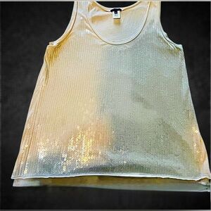 J Crew Cream Sequin Tank Top